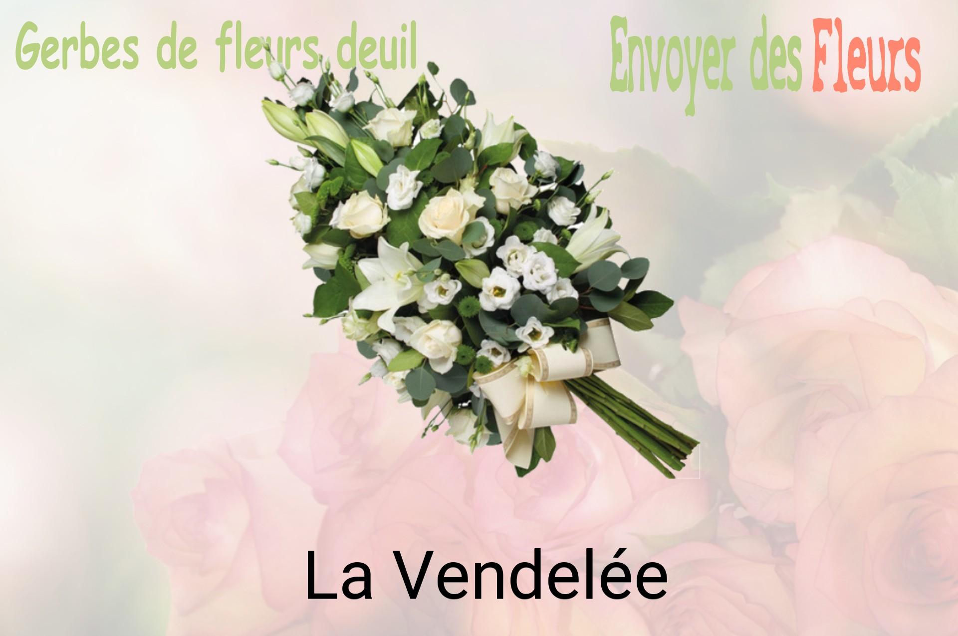 Gerbe de fleurs de deuil livrée à La Vendelée